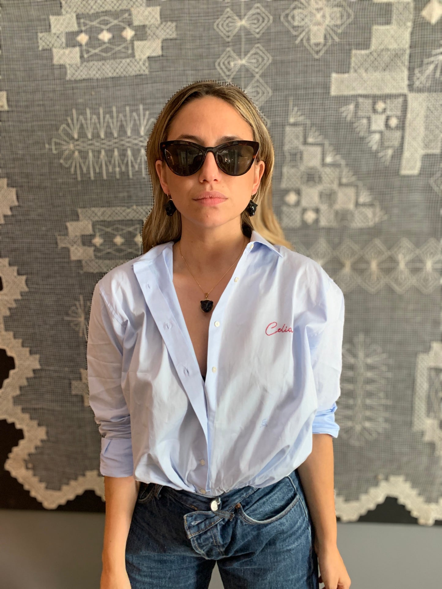 Collar colgante Cleo negro